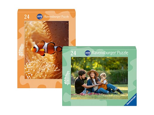 XXL photo puzzle boxes variety colours